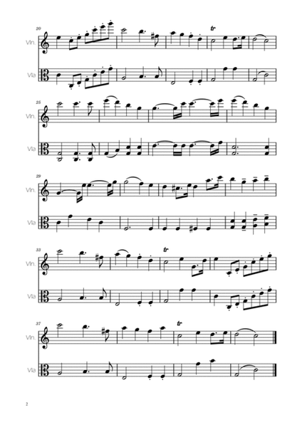Wedding March - Violin and Viola Duet - F.Mendelssohn image number null