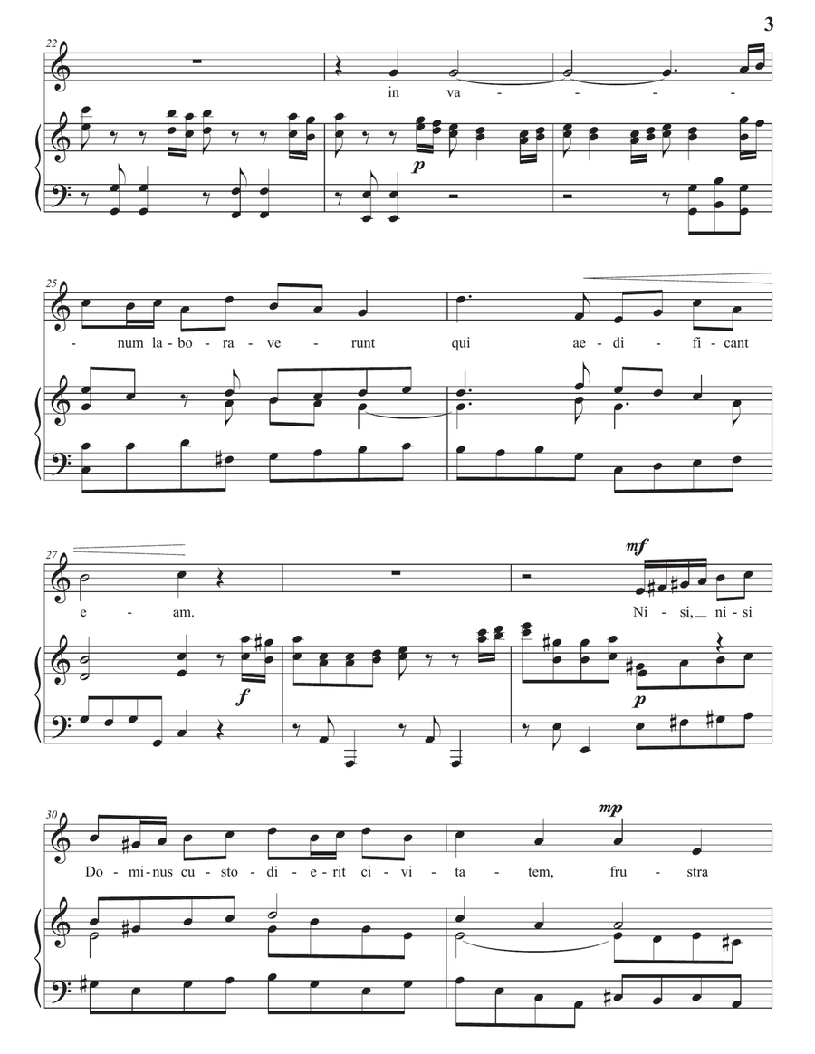 VIVALDI: Nisi Dominus, RV 608 (transposed to A minor) Voice scores gallery preview page 4