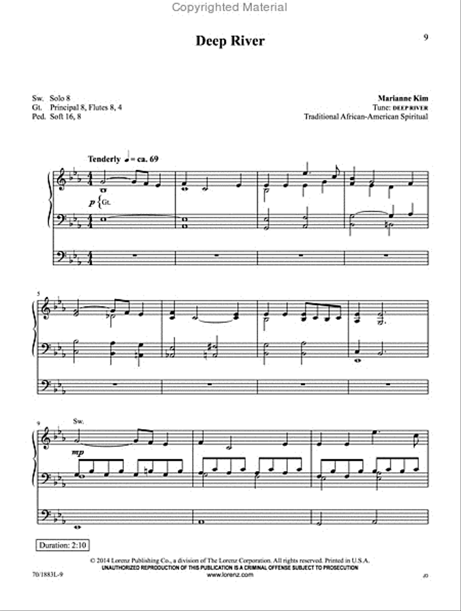 Jazz Hymns and Spiritual Songs Organ Solo scores gallery preview page 2
