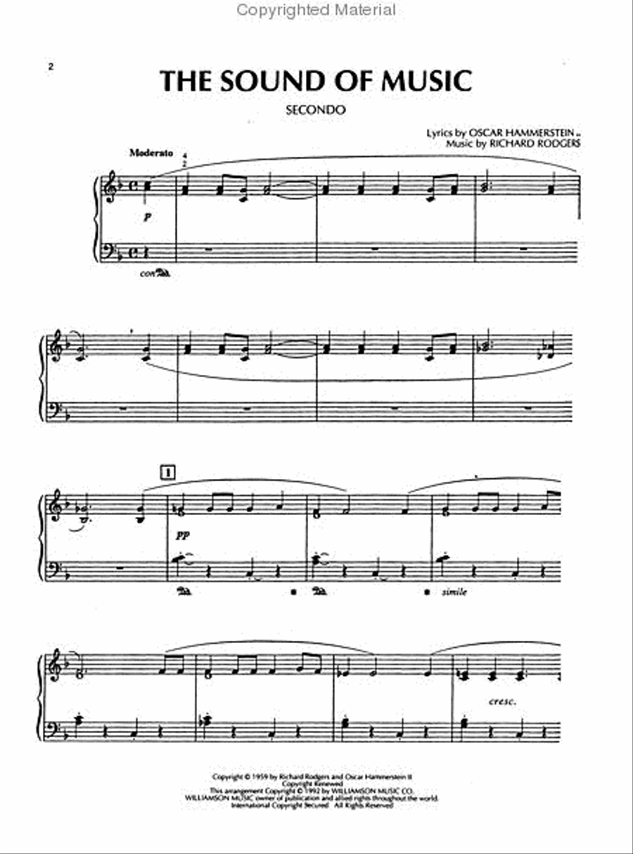 The Sound of Music Piano Duet scores gallery preview page 2