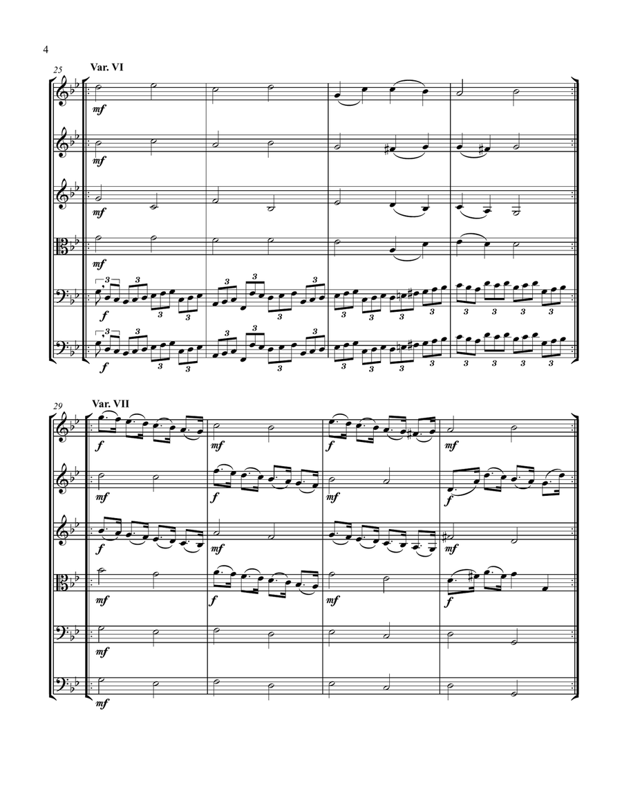 Passacaglia in G minor, arranged for string sextet (3,1,1,1) or string orchestra String Orchestra scores gallery preview page 4