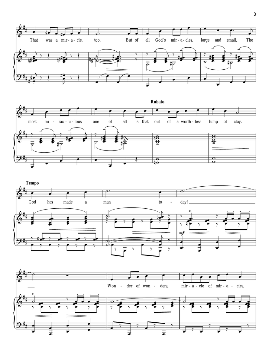 Miracle Of Miracles Piano, Vocal scores gallery preview page 3