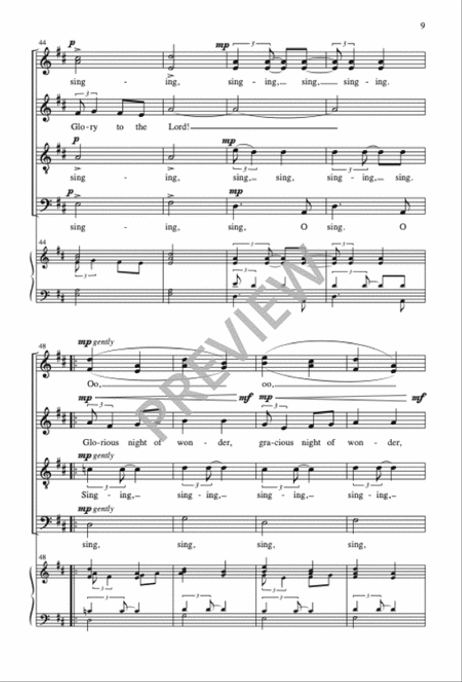 Singing, We Come Singing Divisi scores gallery preview page 9