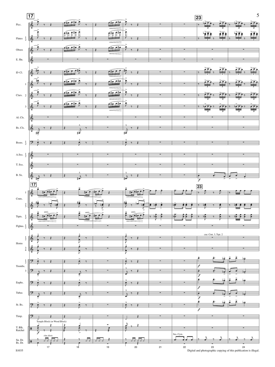 Fourth of July (arr. R. Mark Rogers) - Full Score Concert Band scores gallery preview page 5