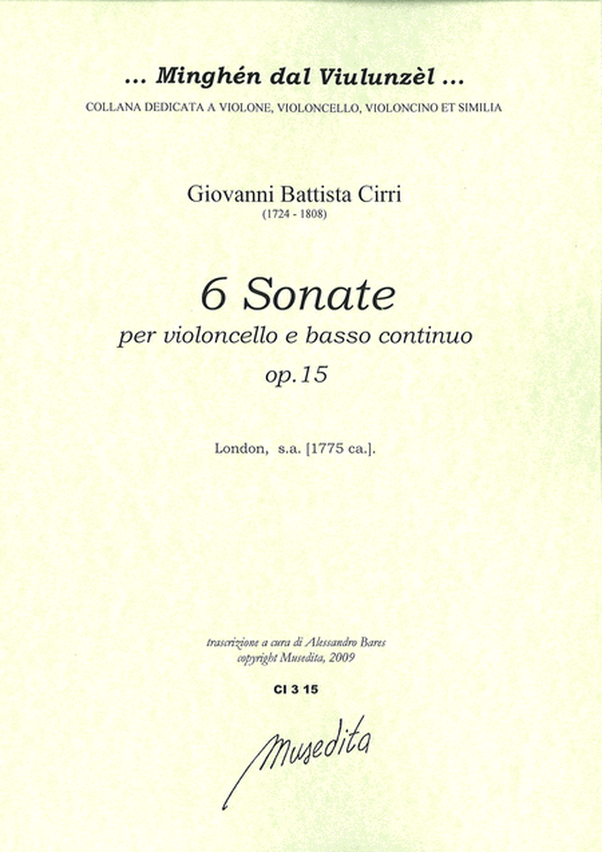 6 Sonate op.15 (London, s.a.)