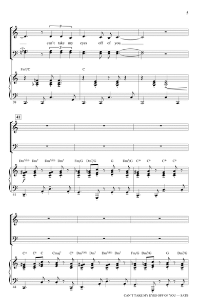 Can't Take My Eyes Off Of You (from Jersey Boys) (arr. Ed Lojeski)