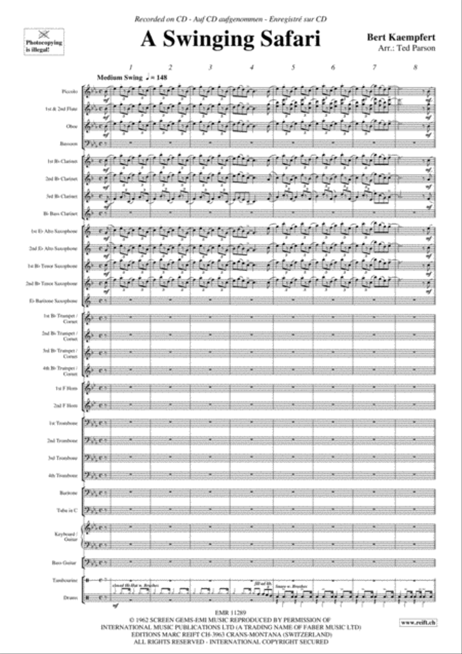 A Swinging Safari Concert Band scores gallery preview page 4