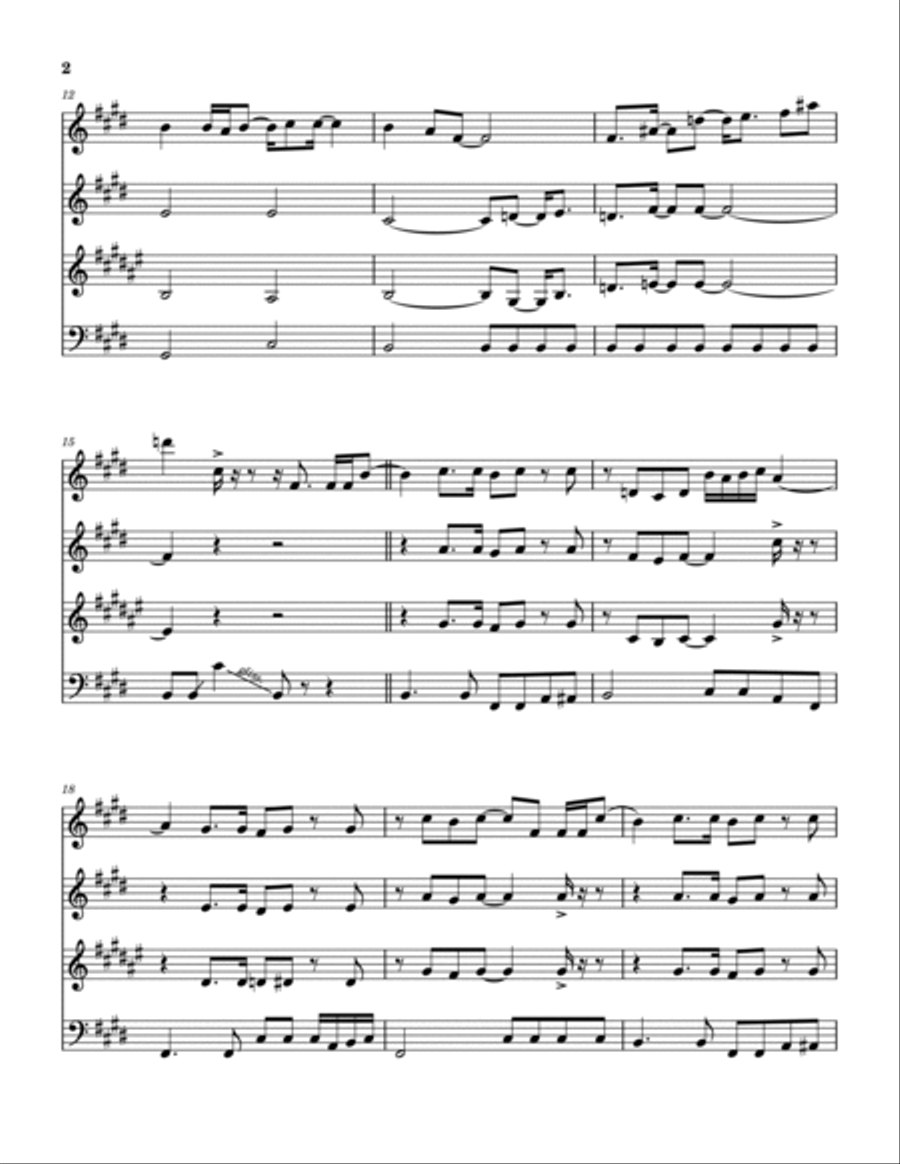 People Gotta Move Woodwind Quintet scores gallery preview page 3