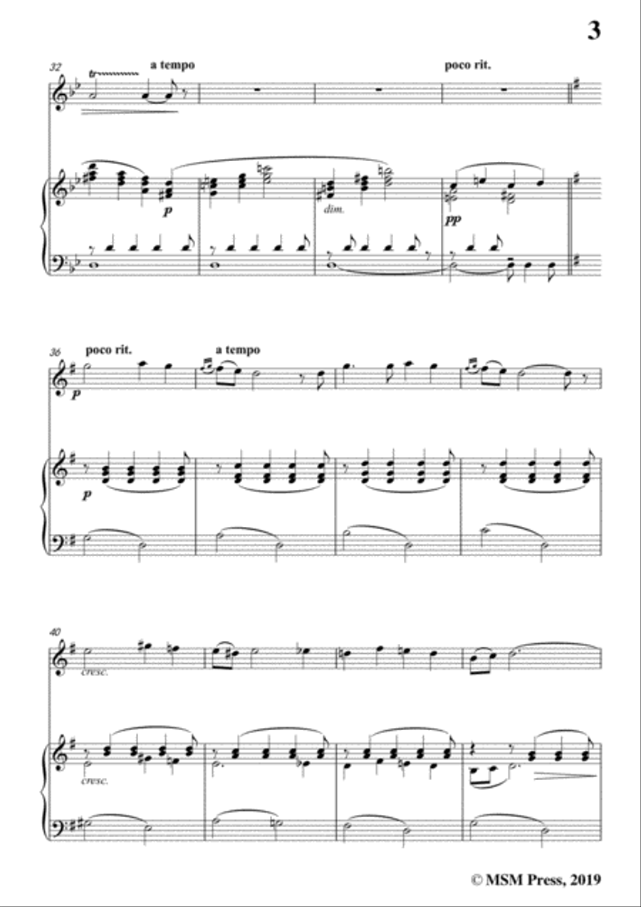 Tosti-L'ultima canzone, for Violin and Piano Violin Solo scores gallery preview page 5
