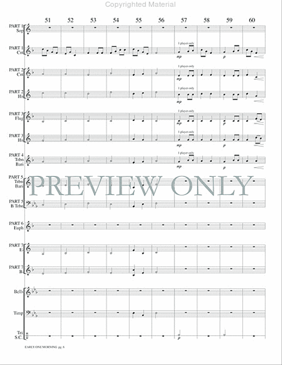 Early One Morning Concert Band scores gallery preview page 8