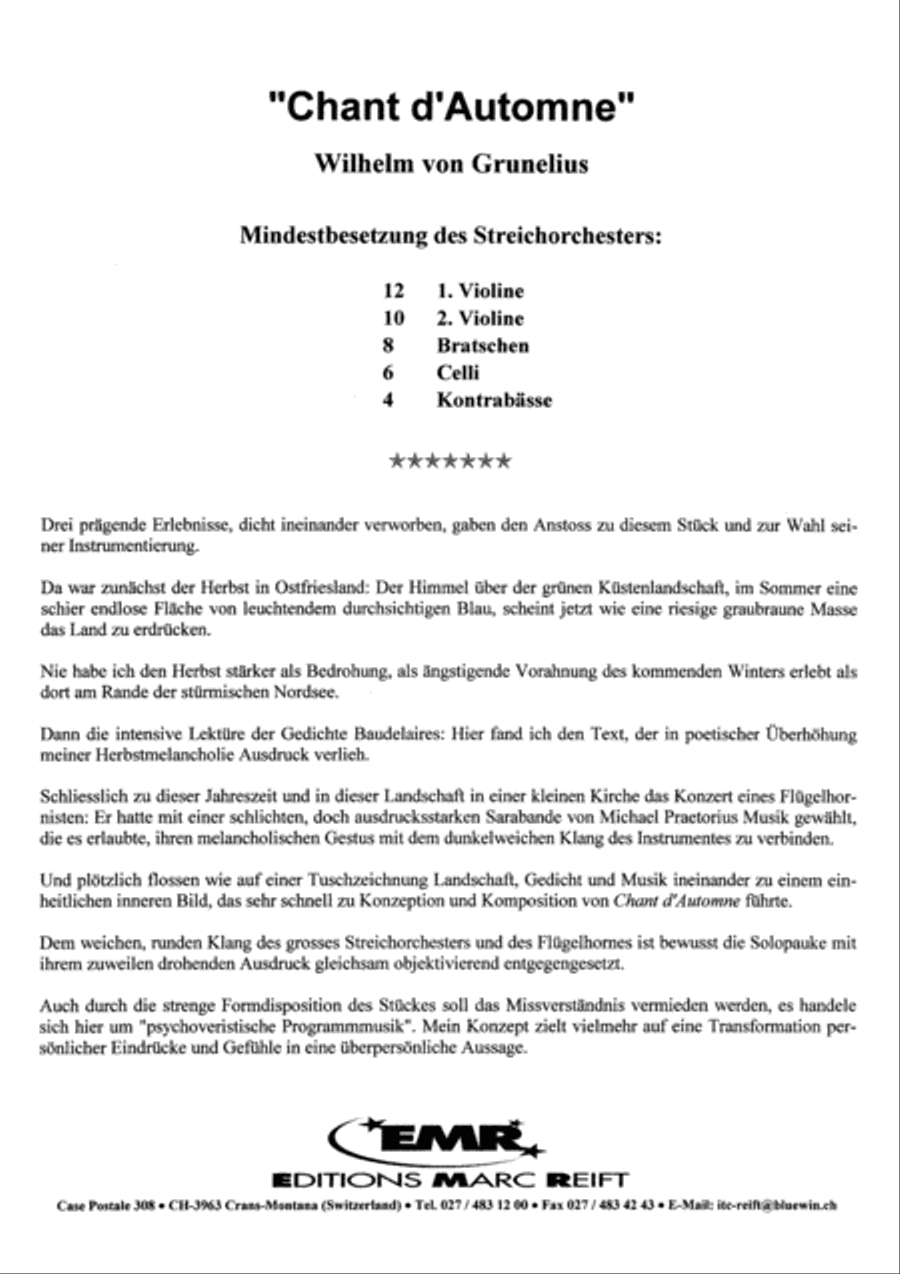 Chant d'Automne String Orchestra scores gallery preview page 2