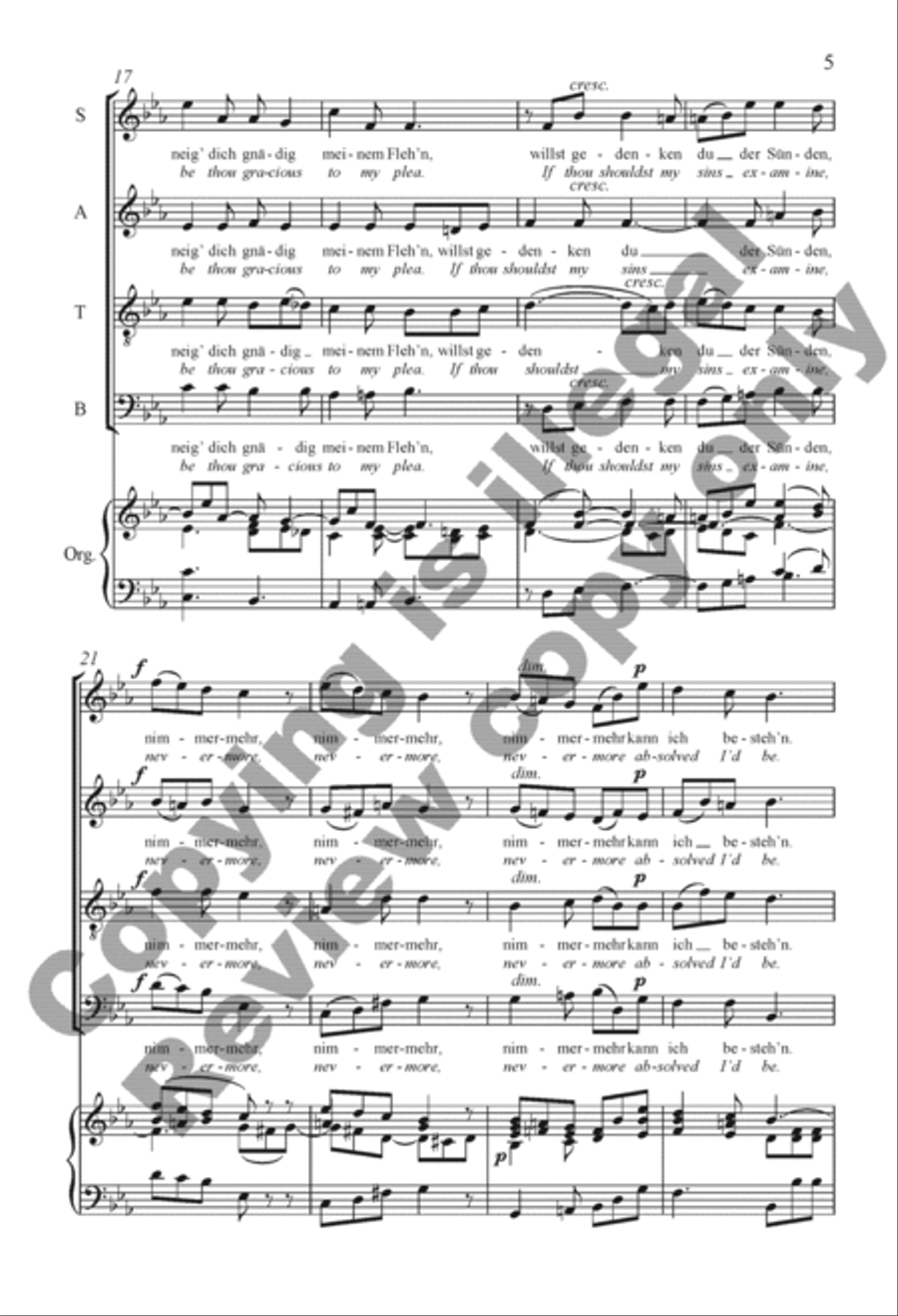 Drei Geistliche Lieder (Three Sacred Songs) 4-Part scores gallery preview page 4
