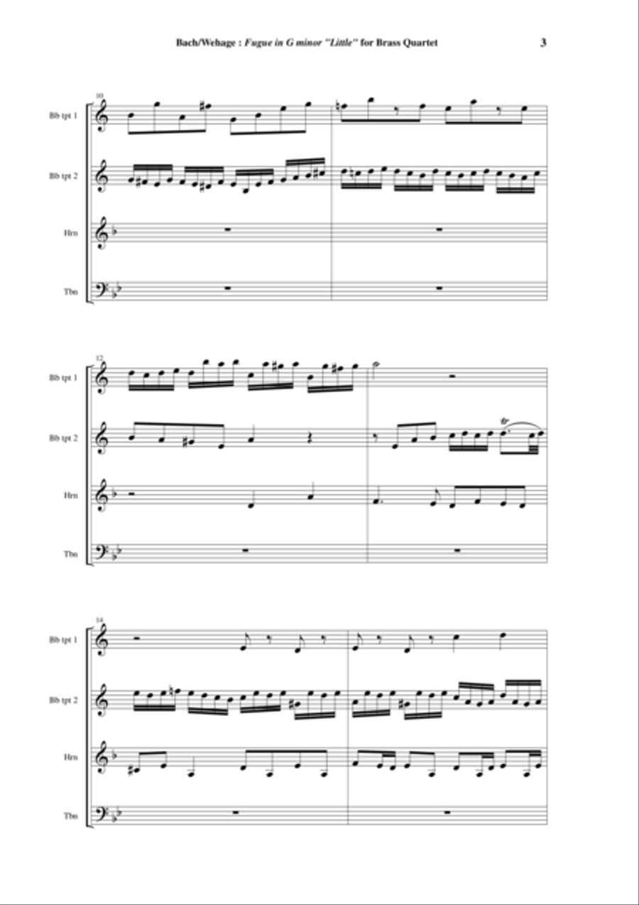 J. S. Bach: Fugue in g minor (
