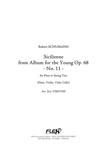 Sicilienne from Album for the Young Opus 68 No. 11 image number null