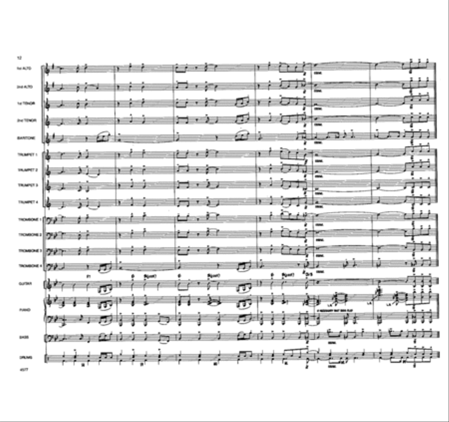 O Come, All Ye Faithful Jazz Ensemble scores gallery preview page 13