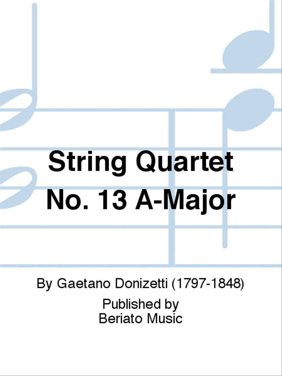 String Quartet No. 13 A-Major String Quartet scores gallery preview page 1