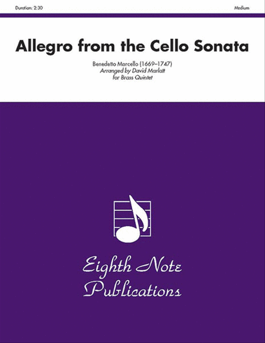 Allegro (from the Cello Sonata) Brass Quintet scores gallery preview page 1