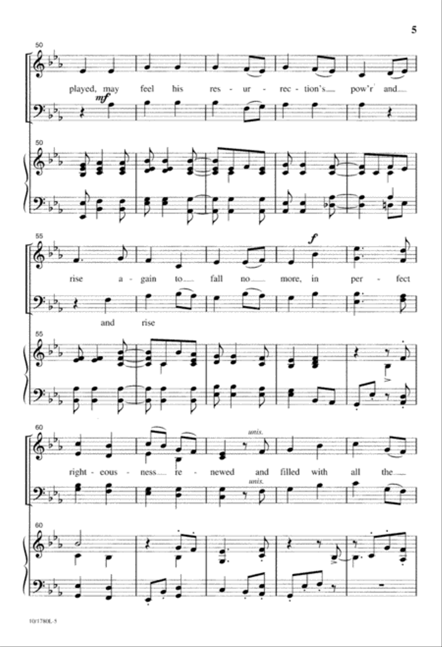 Come, Let Us With the Lord Arise 4-Part scores gallery preview page 5