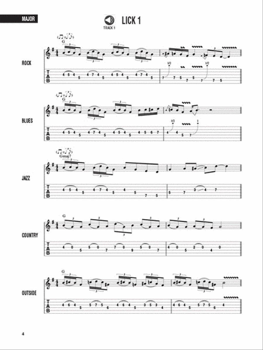 Lead Licks Guitar Tablature scores gallery preview page 4