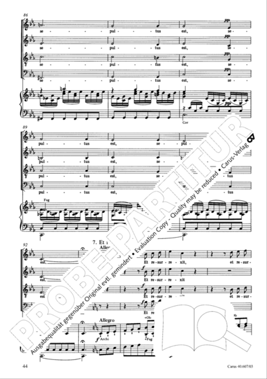 Mass in time of war (Missa in tempore belli) 4-Part scores gallery preview page 51