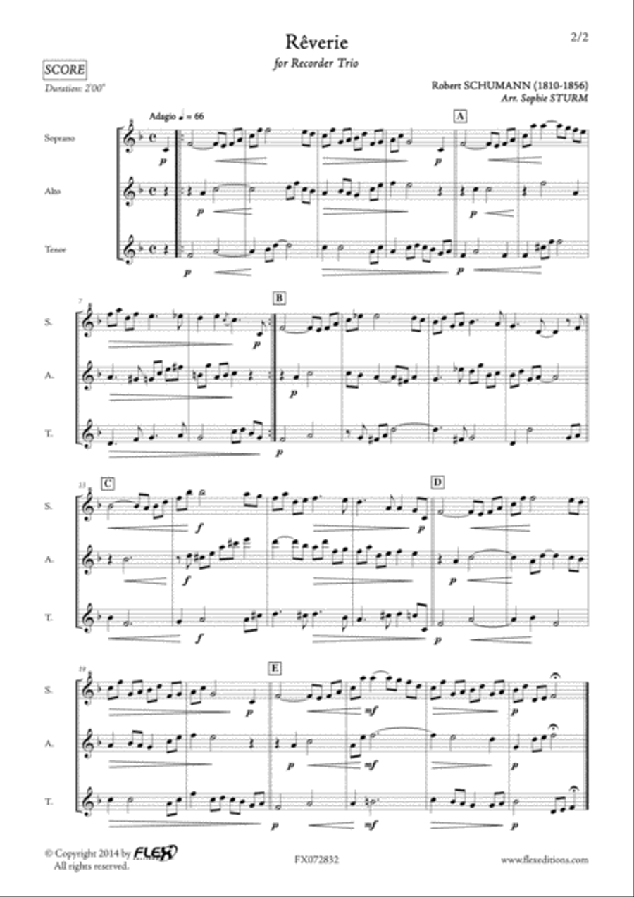 Reverie Soprano Recorder scores gallery preview page 2