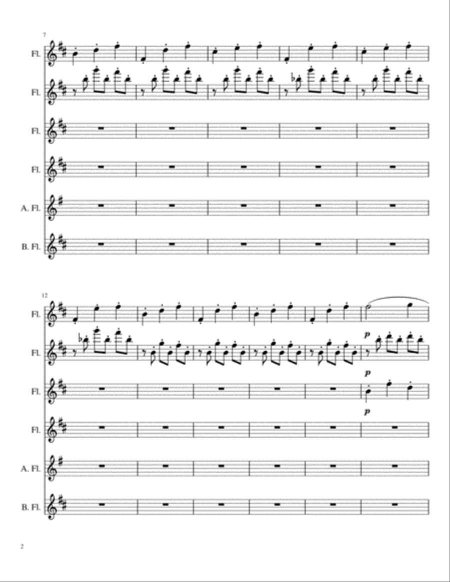 Once Upon A December from the Twentieth Century Fox Motion Picture ANASTASIA Woodwind Ensemble scores gallery preview page 2