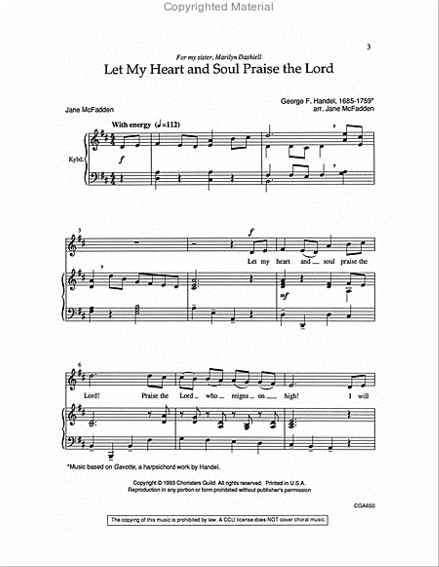 Let My Heart and Soul Praise the Lord Unison Choir scores gallery preview page 2