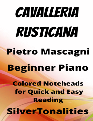 Cavalleria Rusticana Beginner Piano Sheet Music with Colored Notation