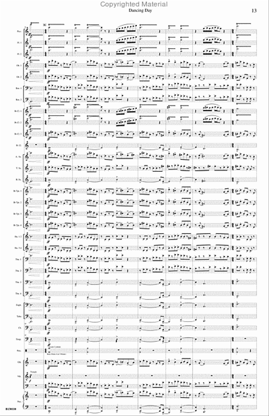 Dancing Day Concert Band scores gallery preview page 14