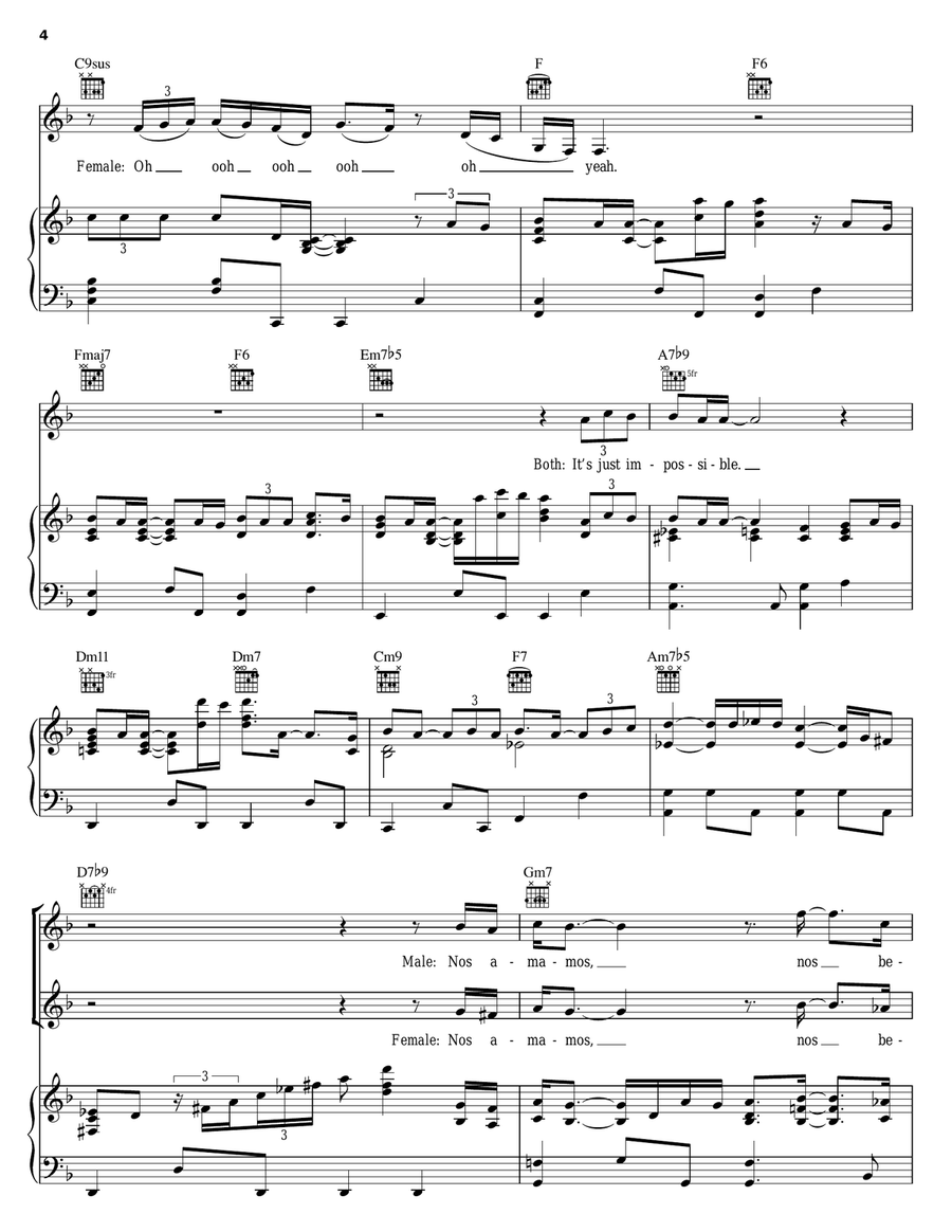 Somos Novios (duet with Christina Aguilera) Piano, Vocal, Guitar scores gallery preview page 4