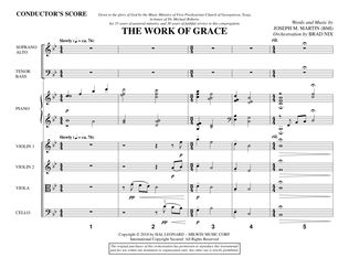 Book cover for The Work of Grace - Full Score