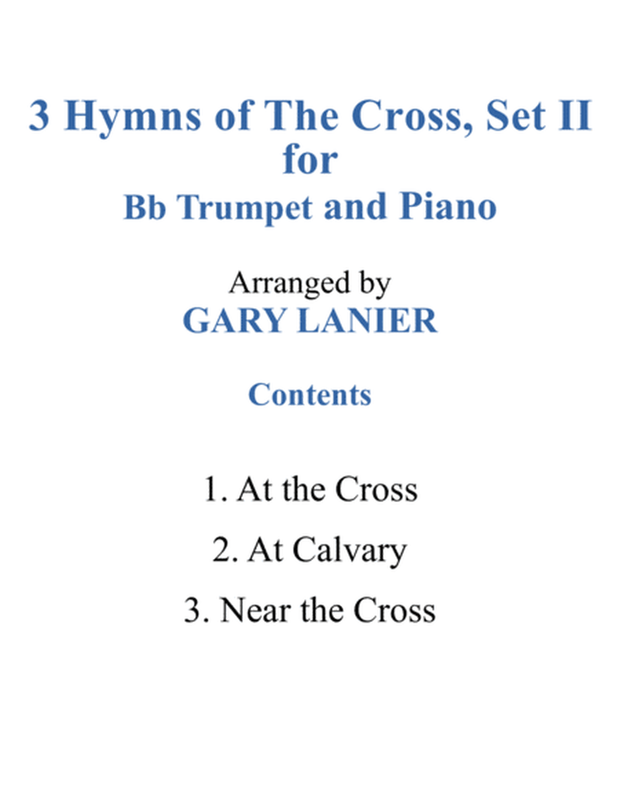 Gary Lanier: 3 HYMNS of THE CROSS, Set II (Duets for Bb Trumpet & Piano) image number null