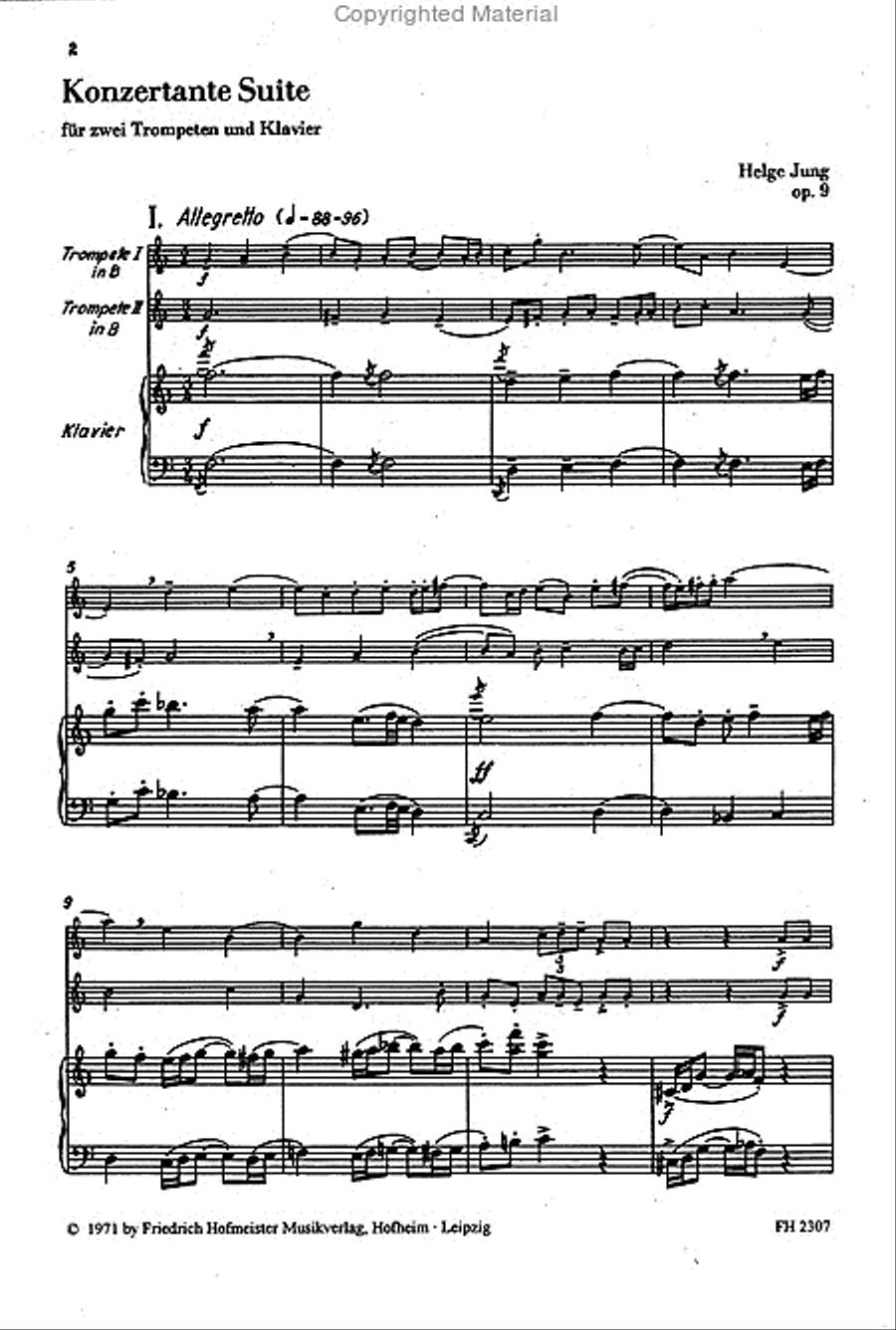 Konzertante Suite, op. 9 Konzertante Suite, op. 9 Trumpet Solo scores gallery preview page 2