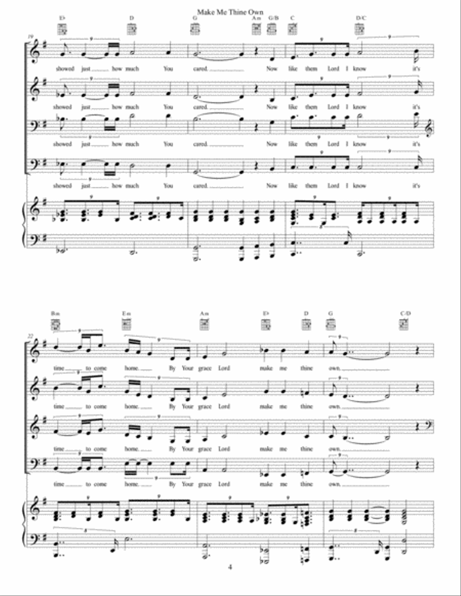 Make Me Thine Own Concert Band scores gallery preview page 4