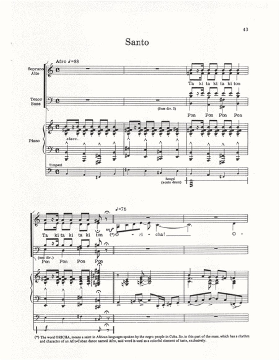 The Cuban Mass (Vocal Score) 4-Part scores gallery preview page 40