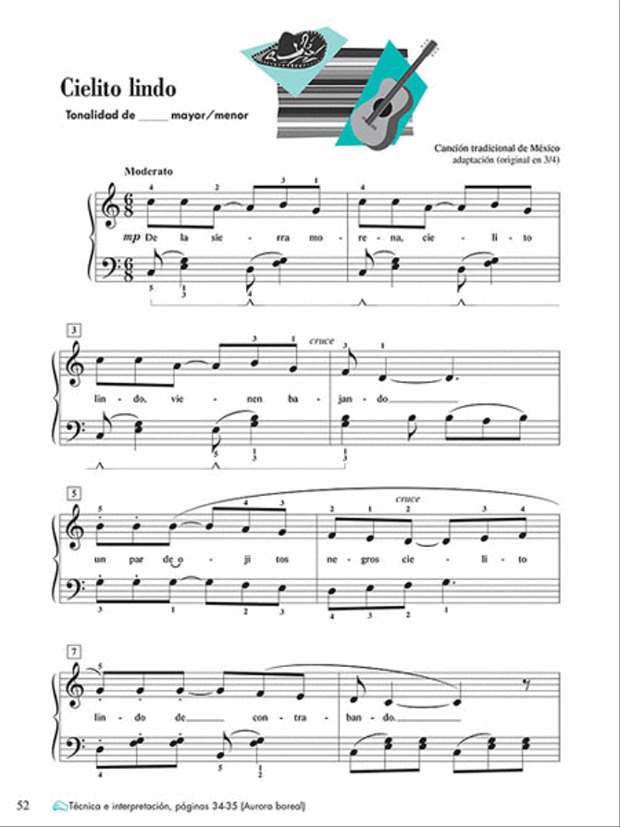 Libro de lecciones y teoria, Nivel 5 Piano Method scores gallery preview page 5