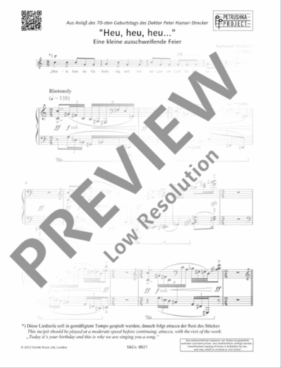 Heu, heu, heu... Piano Solo scores gallery preview page 2