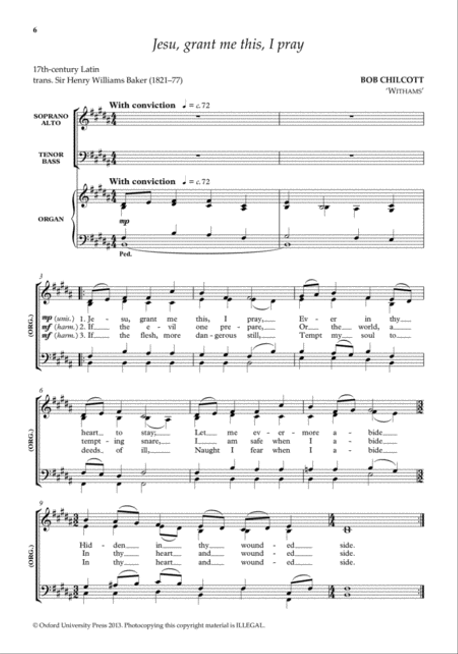 Five Passion Hymns Divisi scores gallery preview page 6