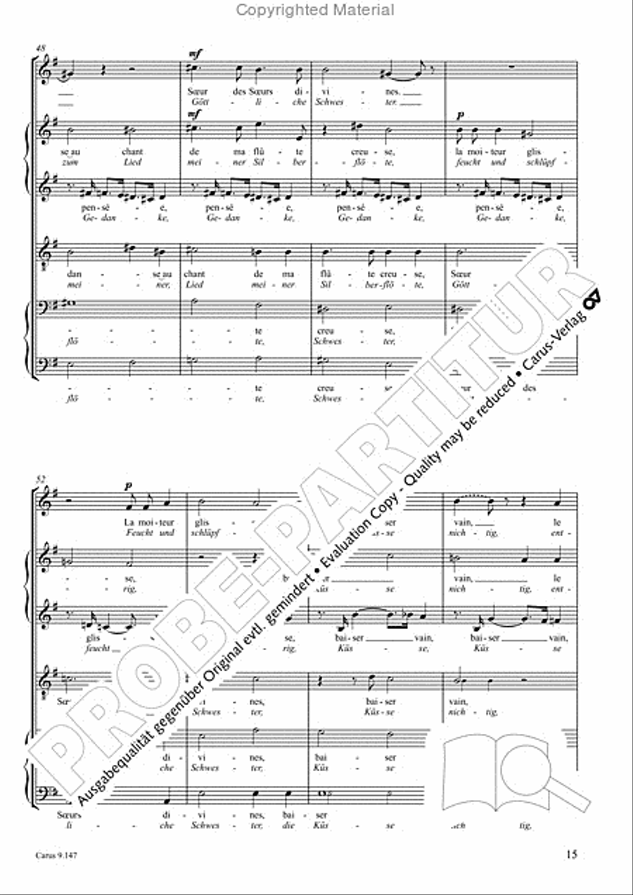 Gottwald/Faure: Deux Melodies Choir scores gallery preview page 16