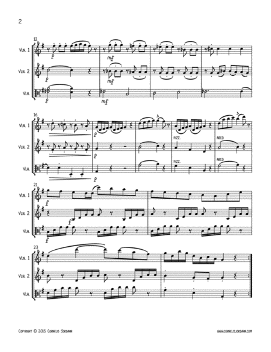 At The Gallopera, trio for 2 violins & viola String Duet scores gallery preview page 2