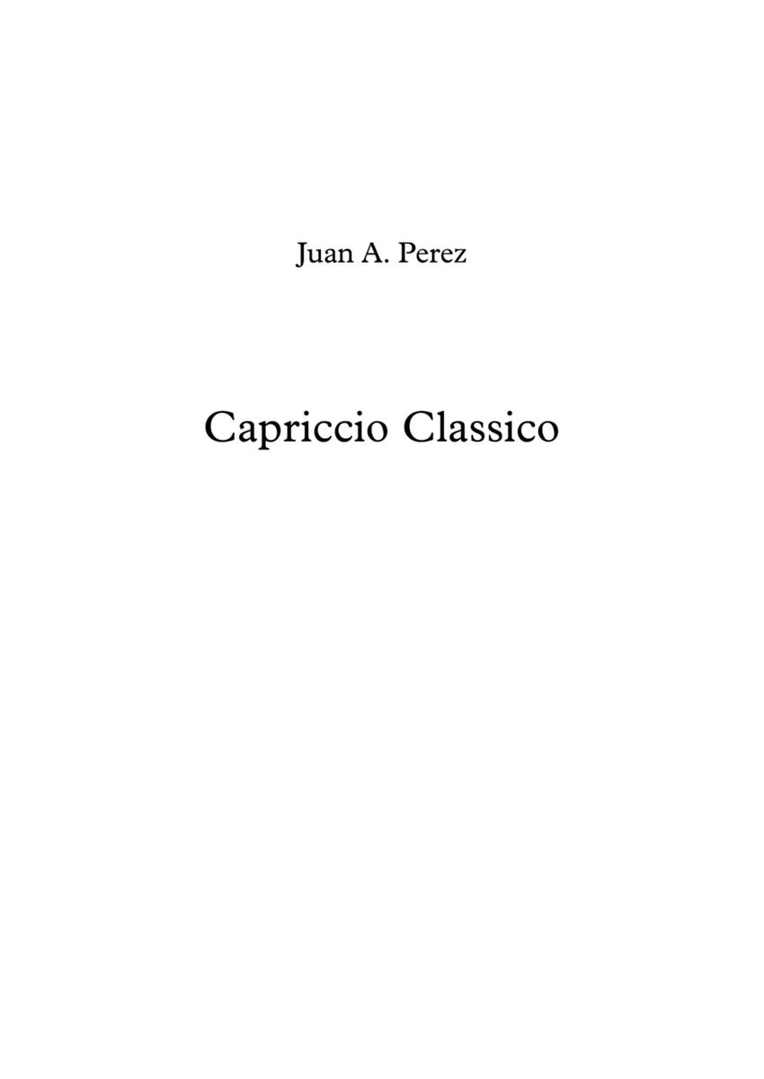 Capriccio Classico - Juan A Perez image number null