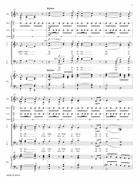 O Sing unto the Lord: Cantemos al Señor (Full Score) image number null