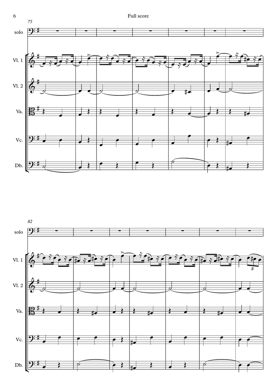 Goltermann - Cello Concerto n°4 op. 65 in G major - 3rd movement - for Cello and String orchestra String Orchestra scores gallery preview page 6