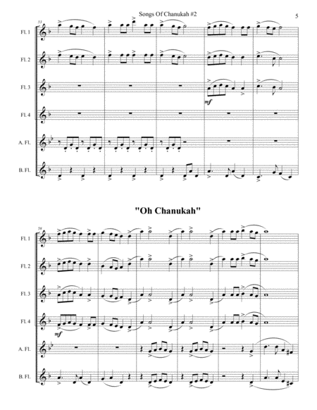 Songs Of Chanukah #2 (Flute Choir) image number null