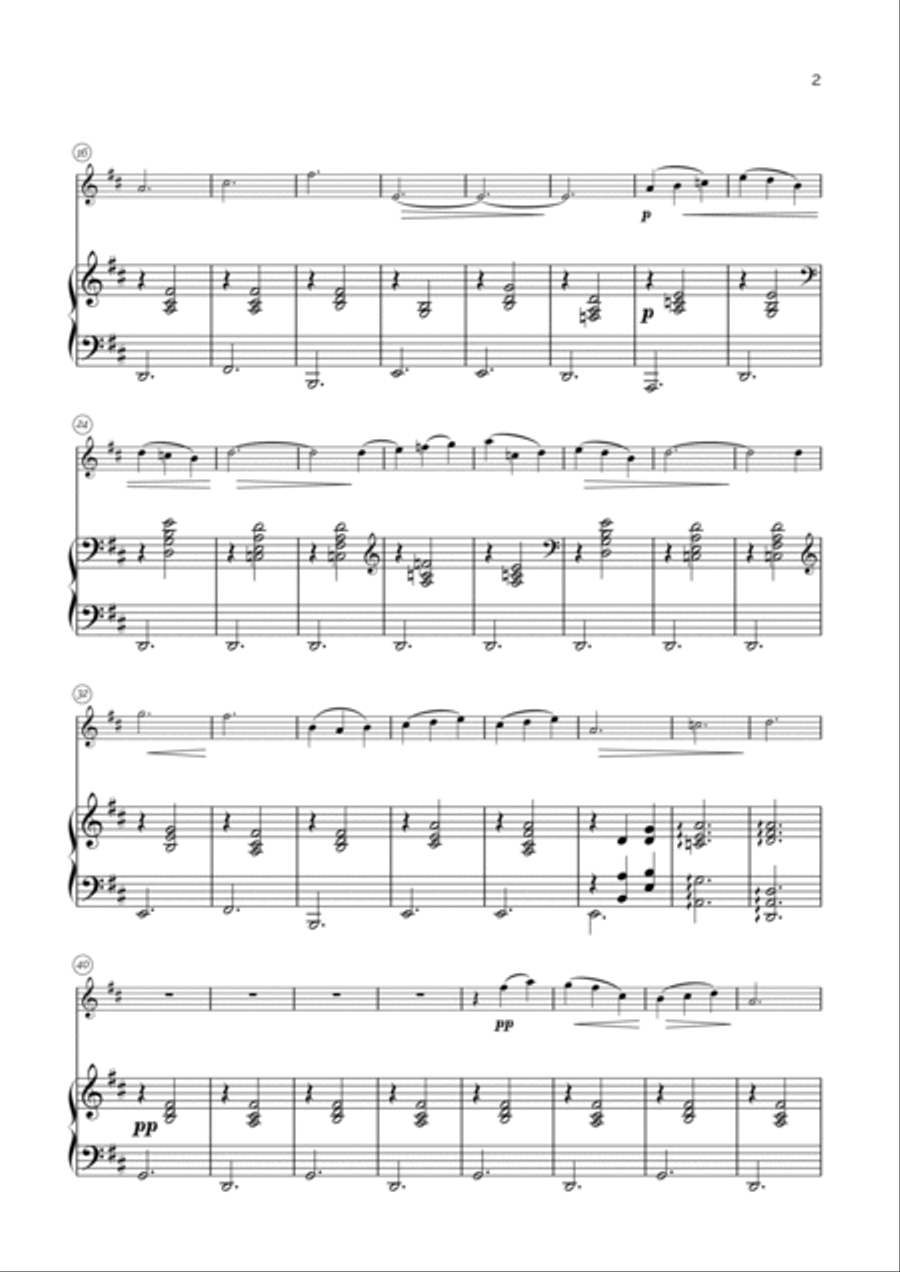Gymnopédie No.1 for Violin and Piano Violin Solo scores gallery preview page 2