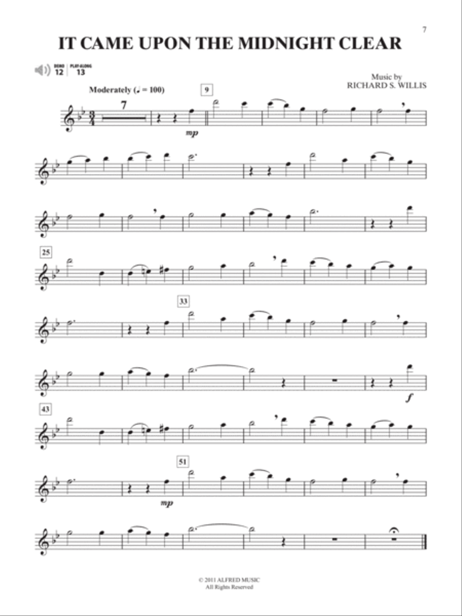 Easy Christmas Carols Instrumental Solos Flute Solo scores gallery preview page 4