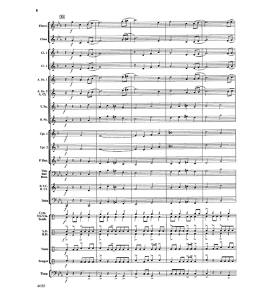 Tribal Drums Concert Band scores gallery preview page 8