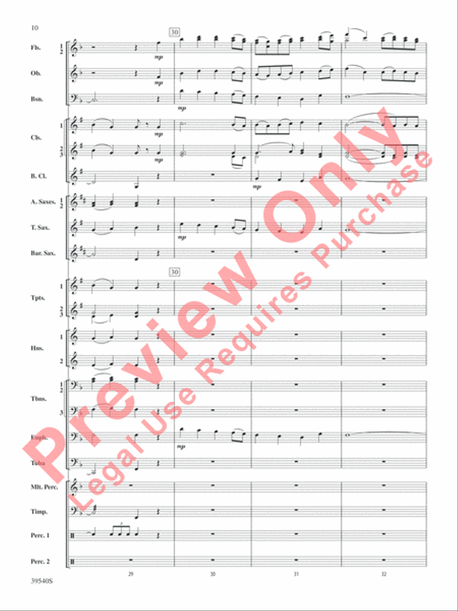 Carols from the British Isles Concert Band scores gallery preview page 11