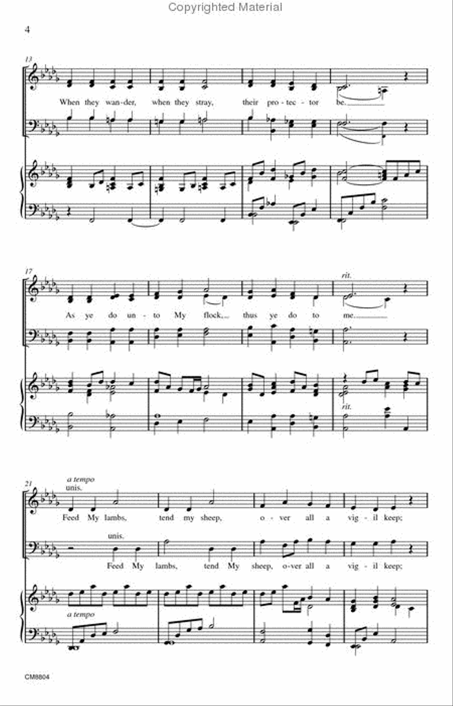 Feed My Lambs Feed My Lambs Choir scores gallery preview page 3