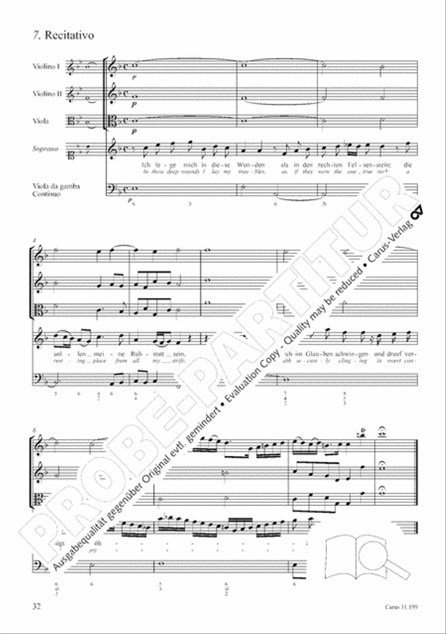 My heart is bathed in blood (Mein Herze schwimmt im Blut) Orchestra scores gallery preview page 33